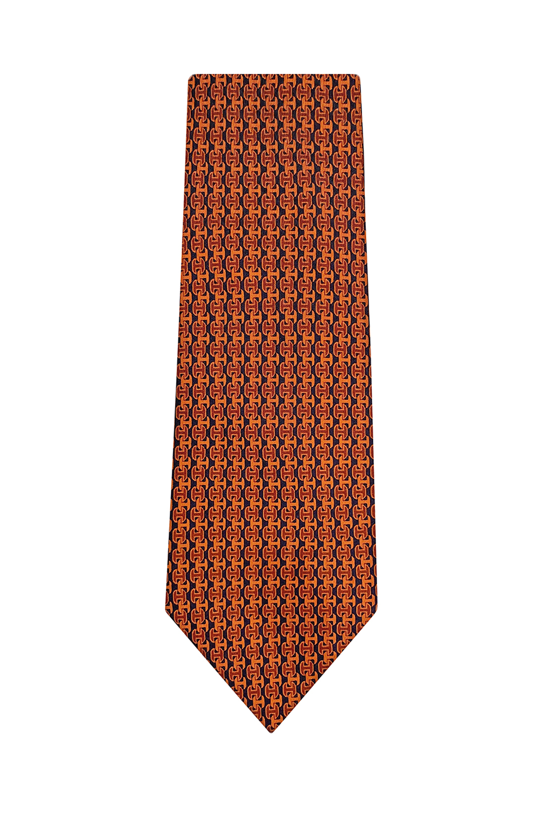 Hermès Monogram Silk Tie