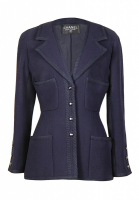 Chanel Navy Blue Classic Jacket