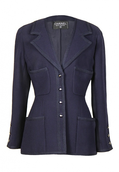 Chanel Navy Blue Classic Jacket