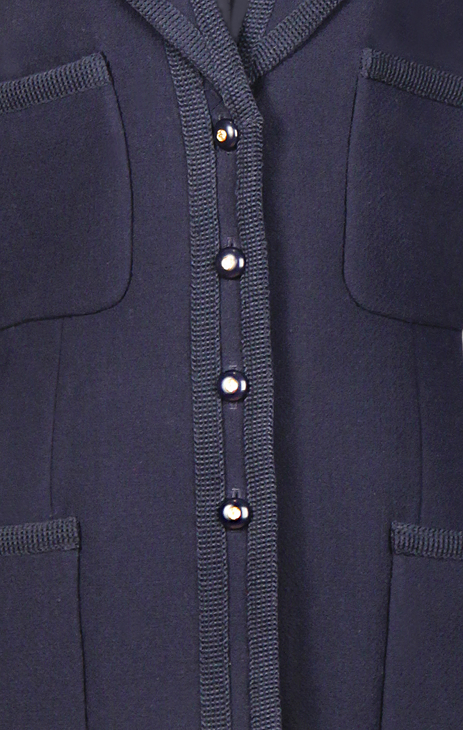 Chanel Navy Blue Classic Jacket