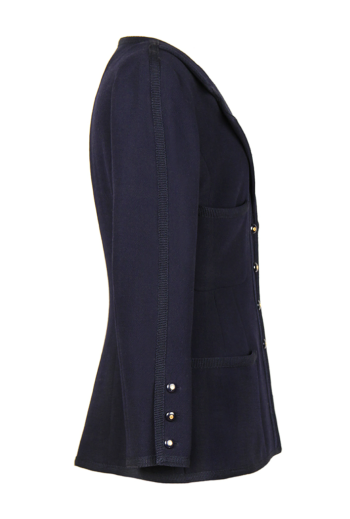 Chanel Navy Blue Classic Jacket