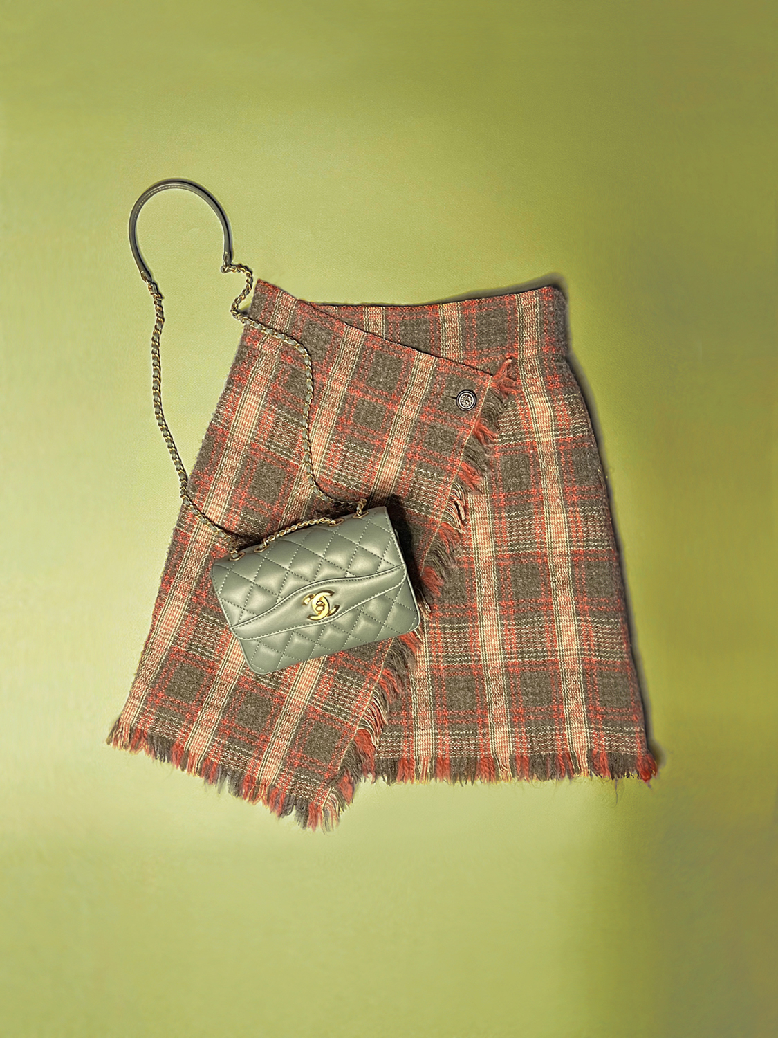 Chanel Asymmetrical Skirt With Fringe