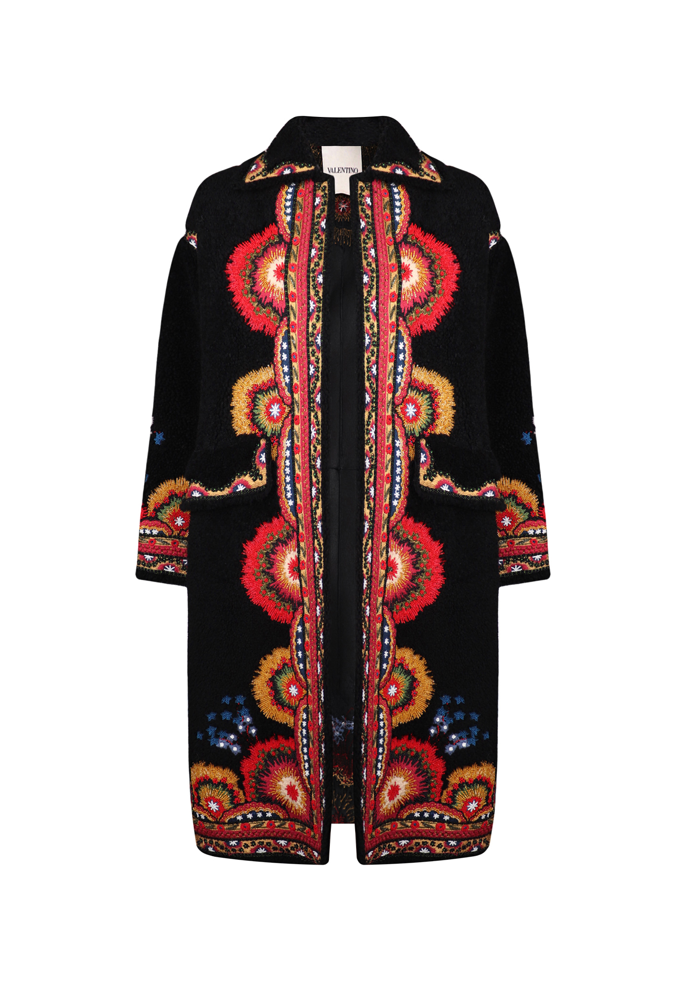 Valentino Embroidered Sheepskin Coat