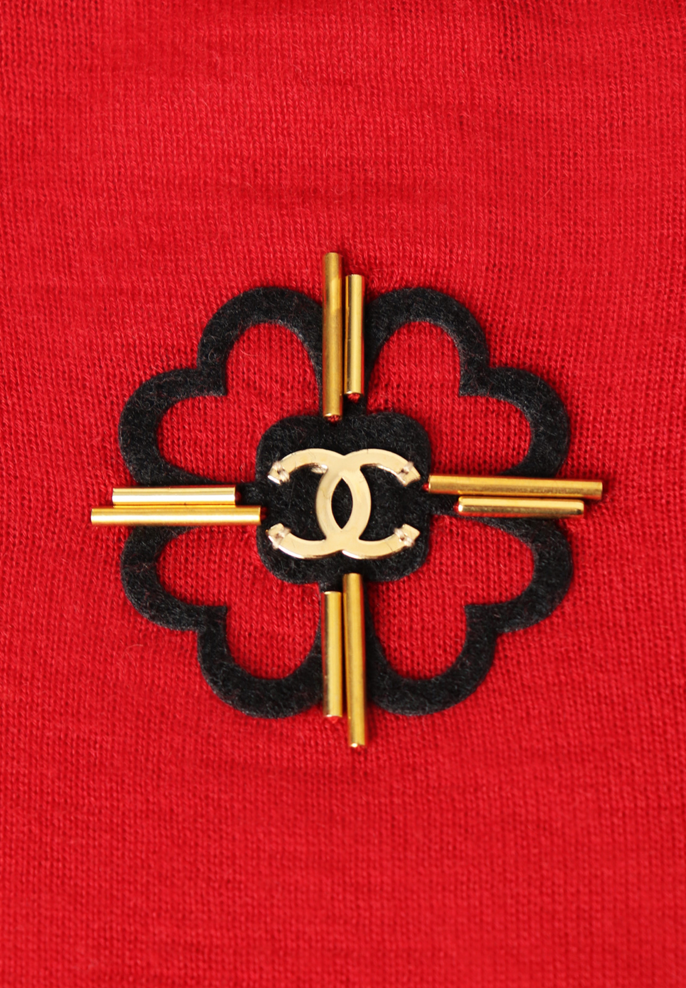 Chanel Red Cashmere Sweater