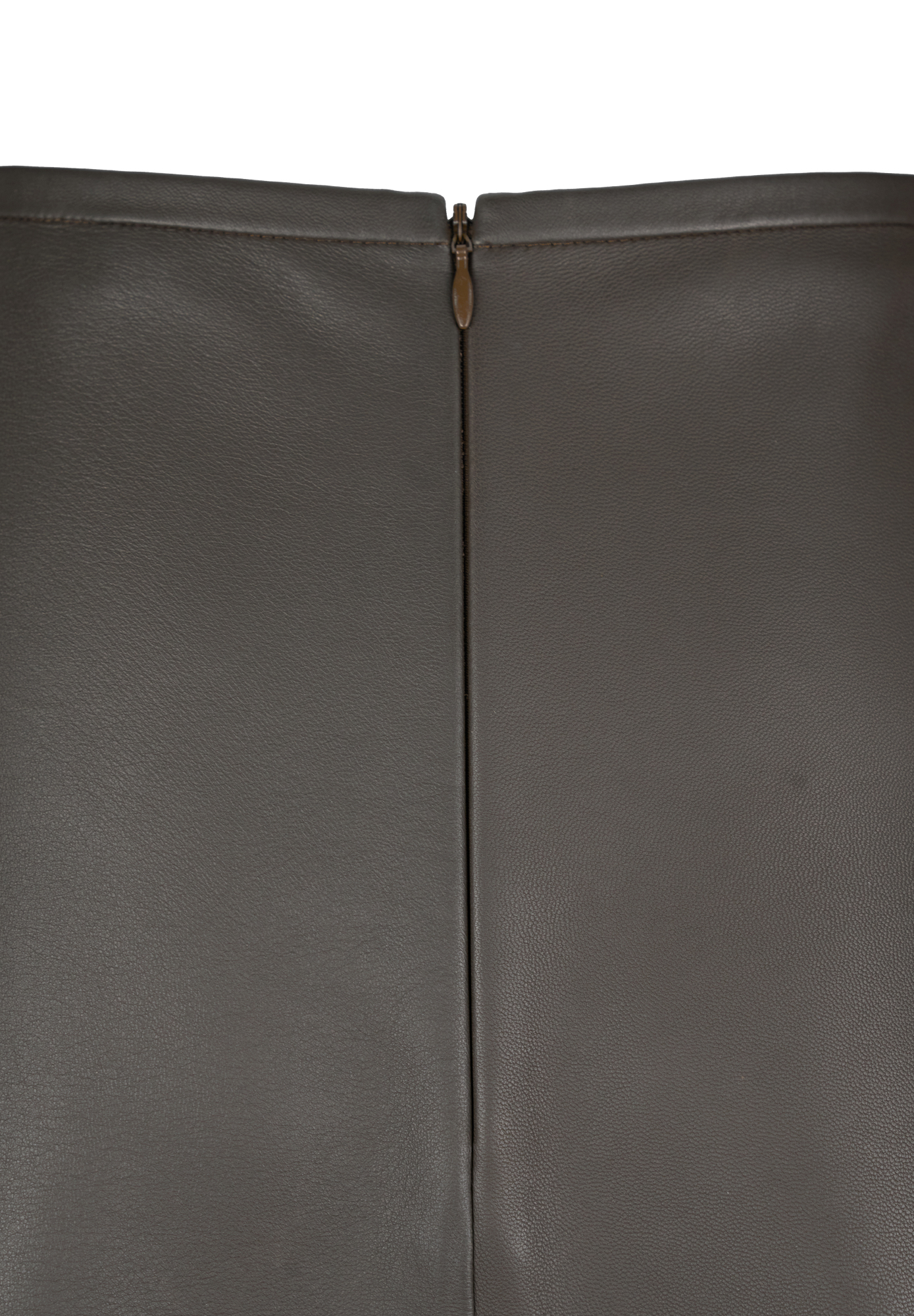 Jil Sander Gray Leather Skirt