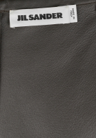 Jil Sander Gray Leather Skirt