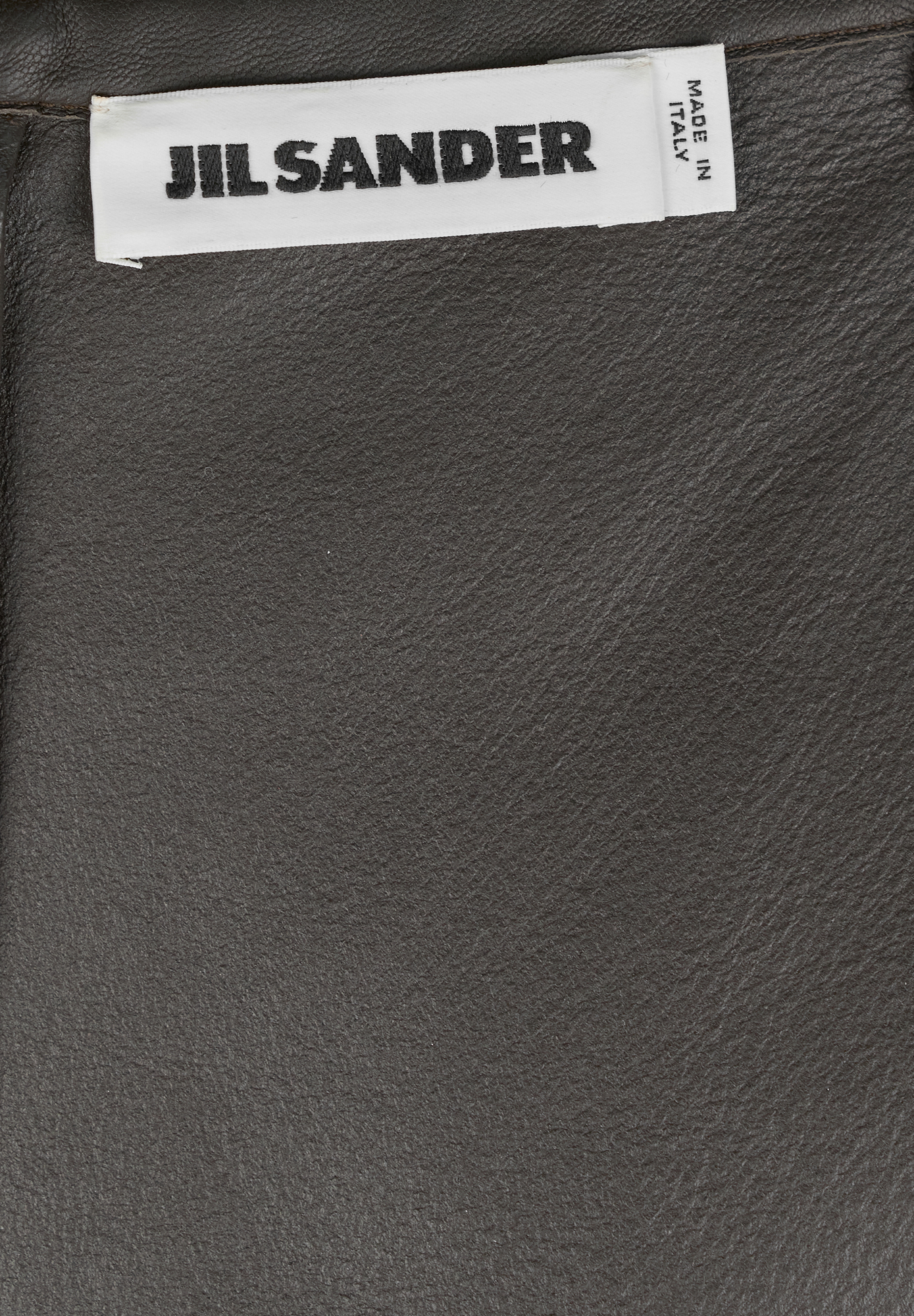 Jil Sander Gray Leather Skirt