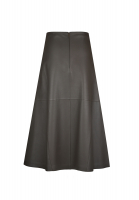 Jil Sander Gray Leather Skirt