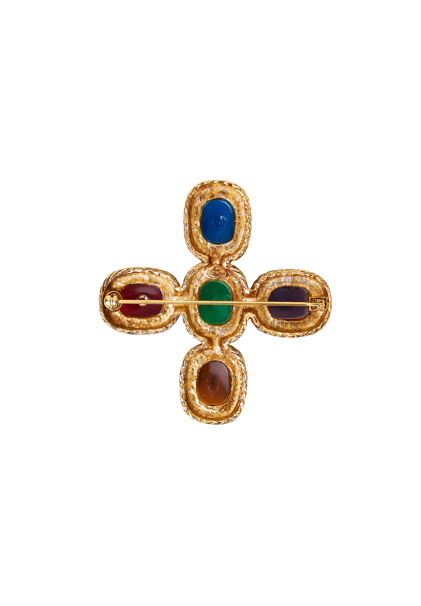 Givenchy Gold Cabochons Brooch
