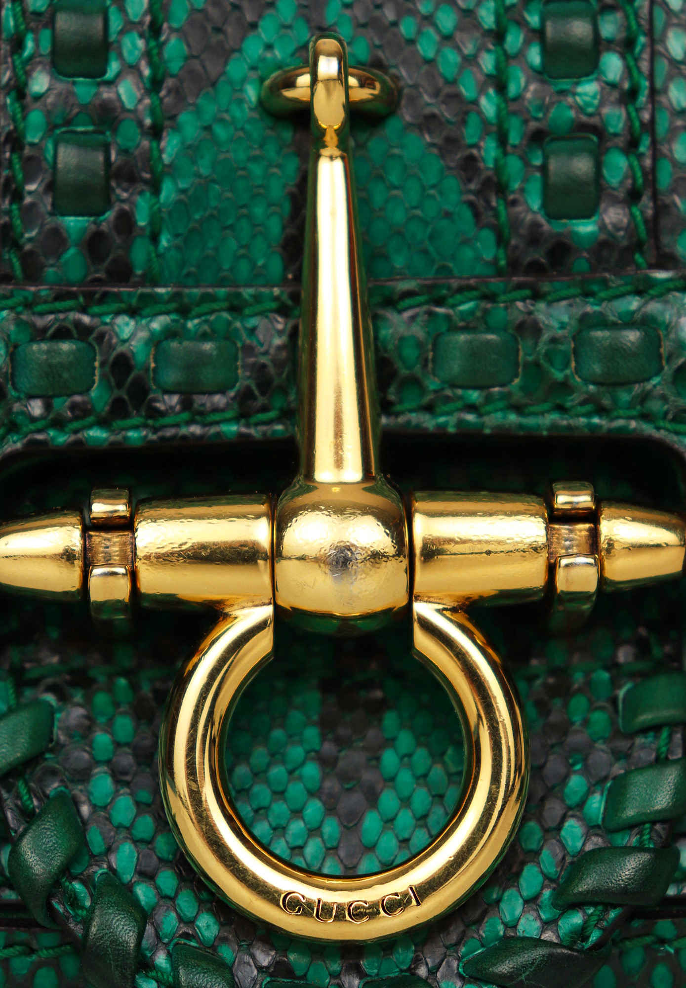 Gucci Python Small Snaffle Bit Bag