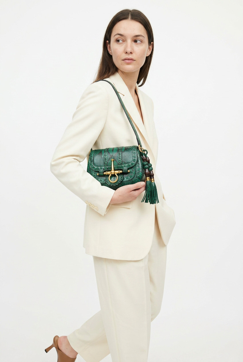 Gucci Python Small Snaffle Bit Bag
