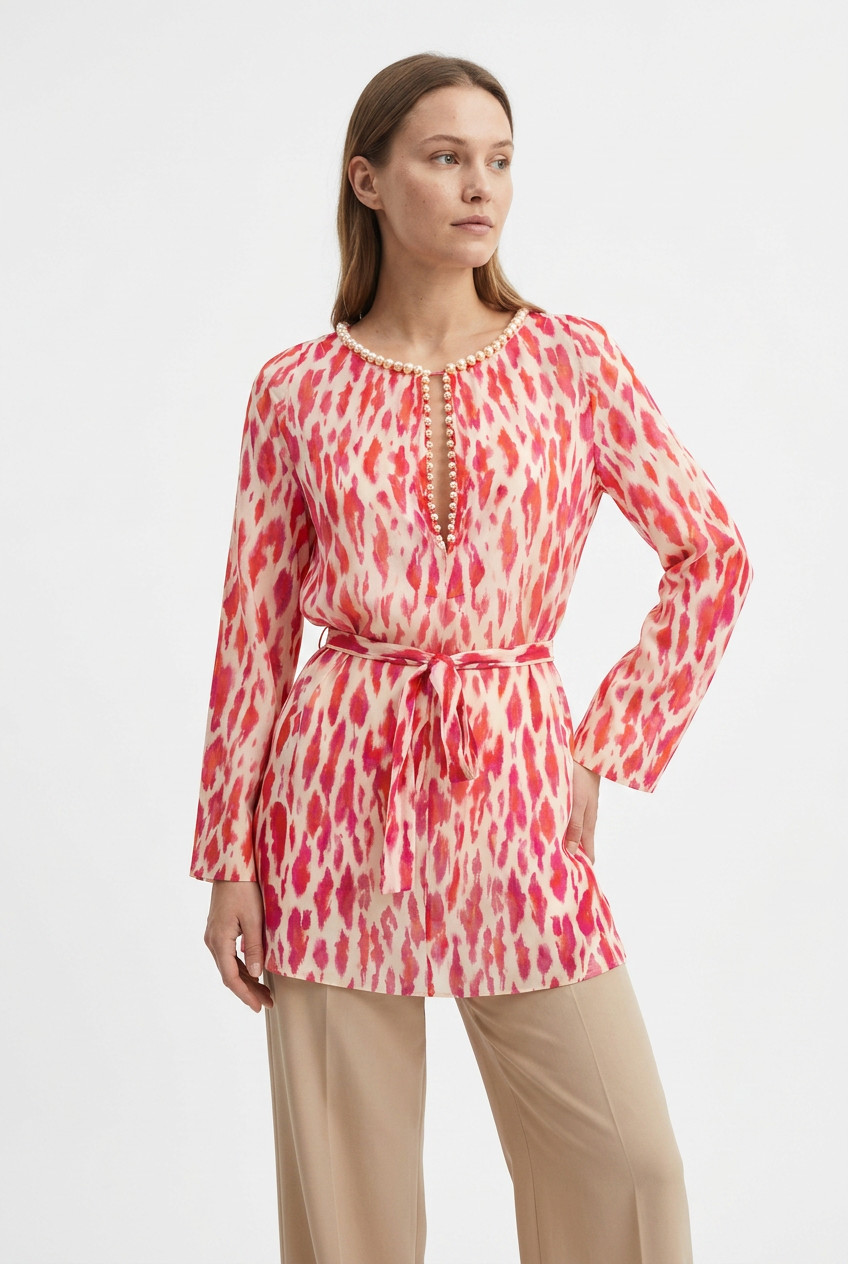 Christian Dior Multicolored Belted Tunic