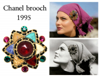 Chanel Brooch With Multi-Coloured Gripoix Crystals