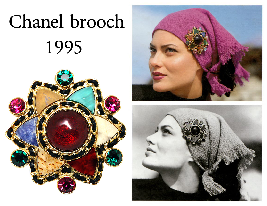 Chanel Brooch With Multi-Coloured Gripoix Crystals