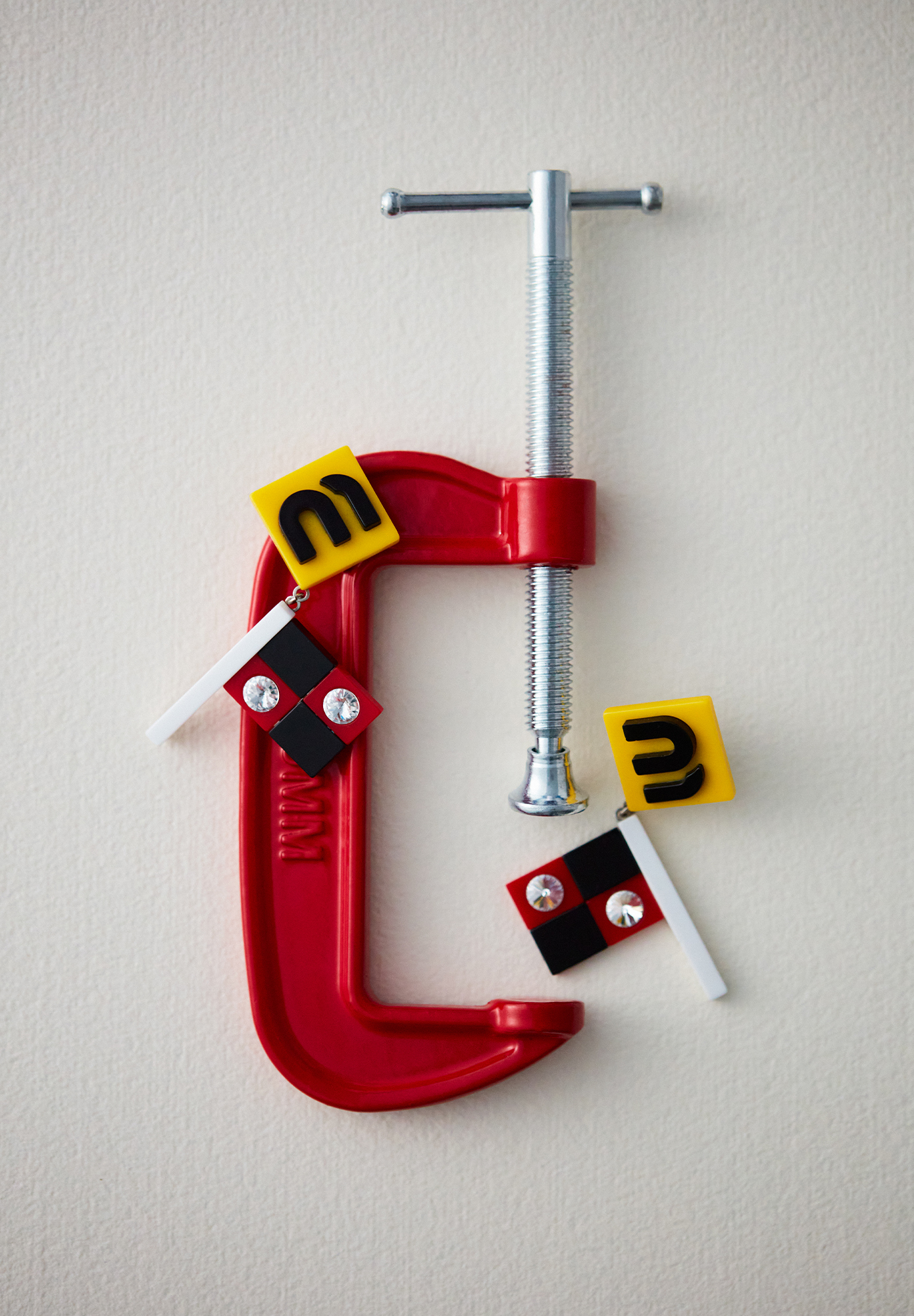 Miu Miu Flag Clip-On Earrings