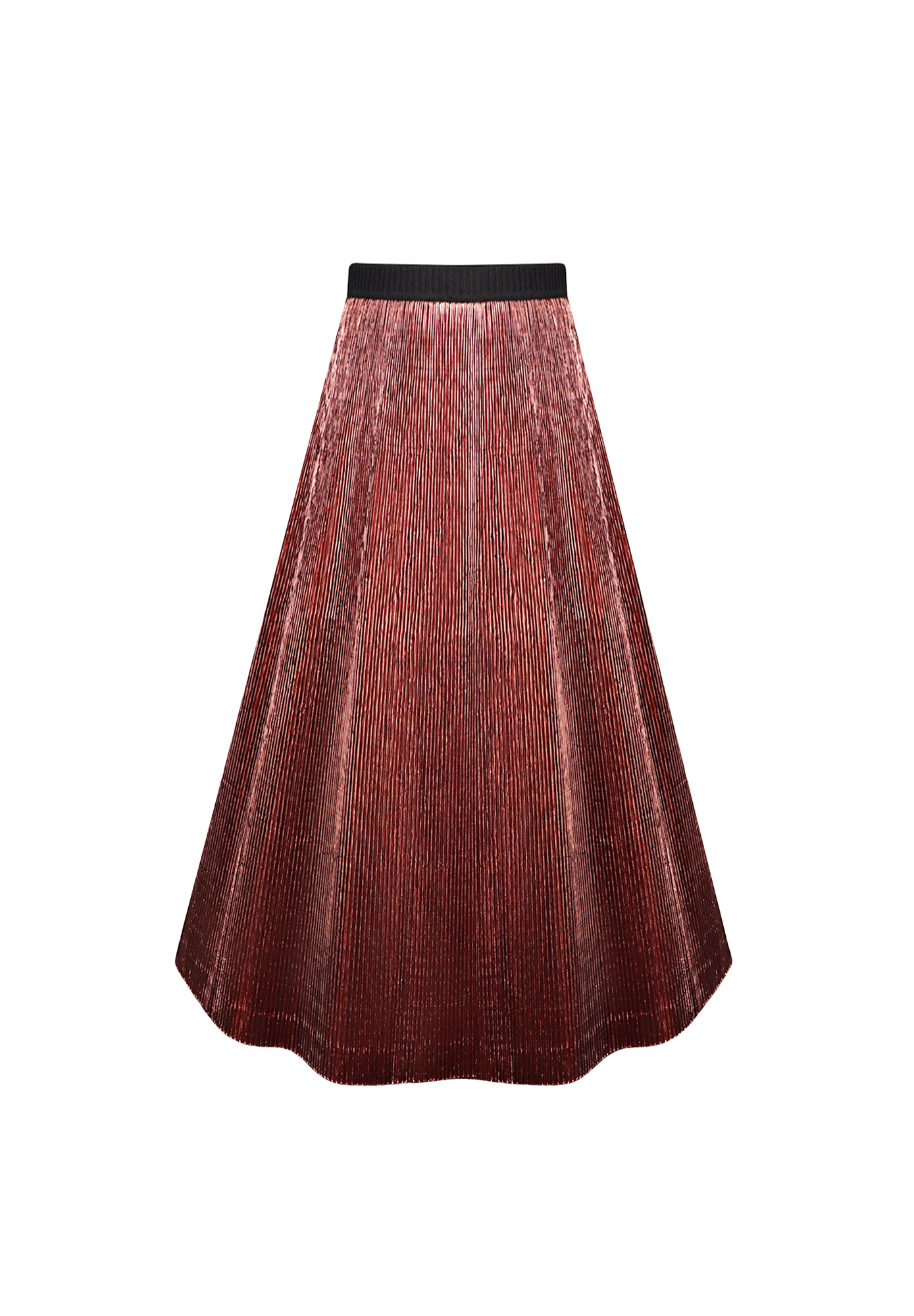 Marni Copper-Coloured Pleated Skirt