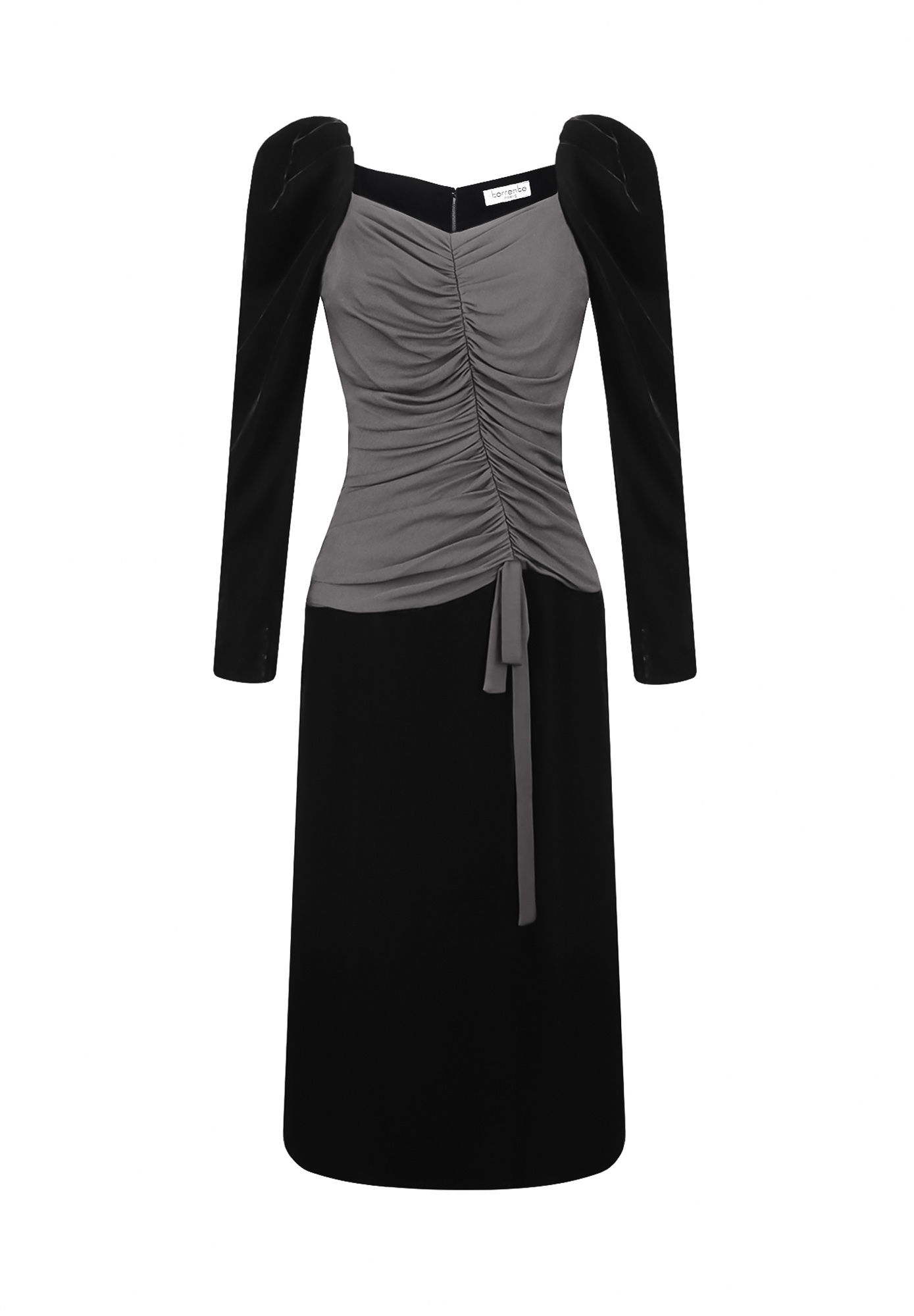 Torrente Dress With Asymmetrical Drape