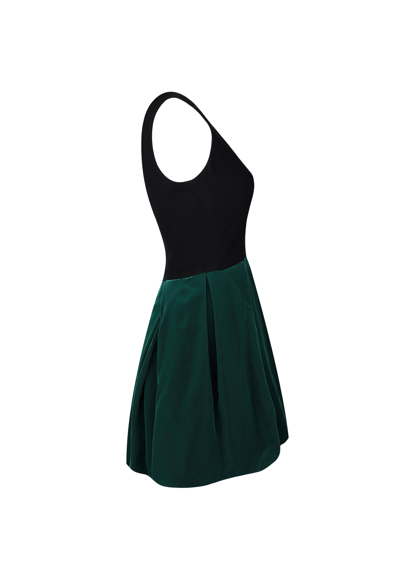 Prada Dress With Green Velvet Skirt