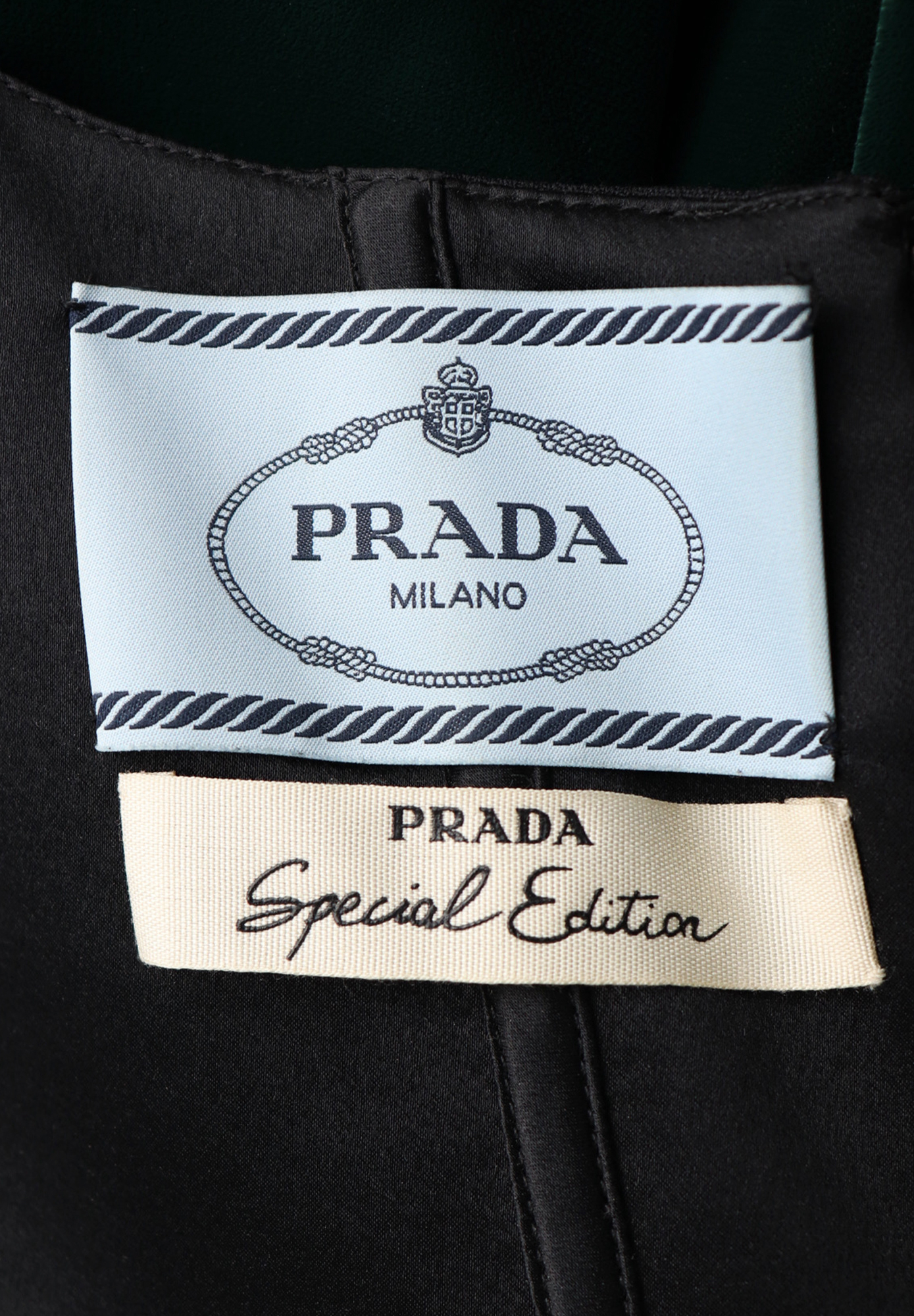 Prada Dress With Green Velvet Skirt