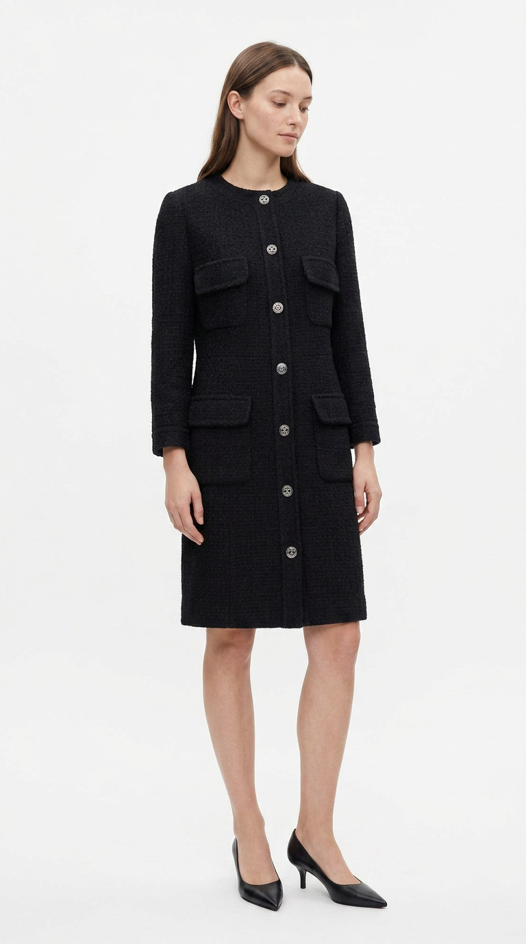 Chanel Black Tweed Dress