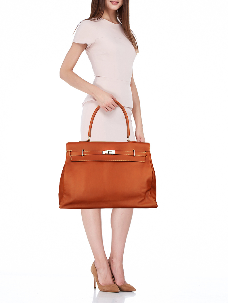 Hermès Kelly 50 Voyage Swift Leather Brown Bag