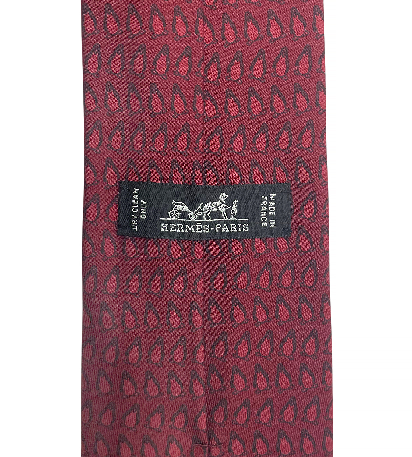 Hermès Penguin Silk Tie