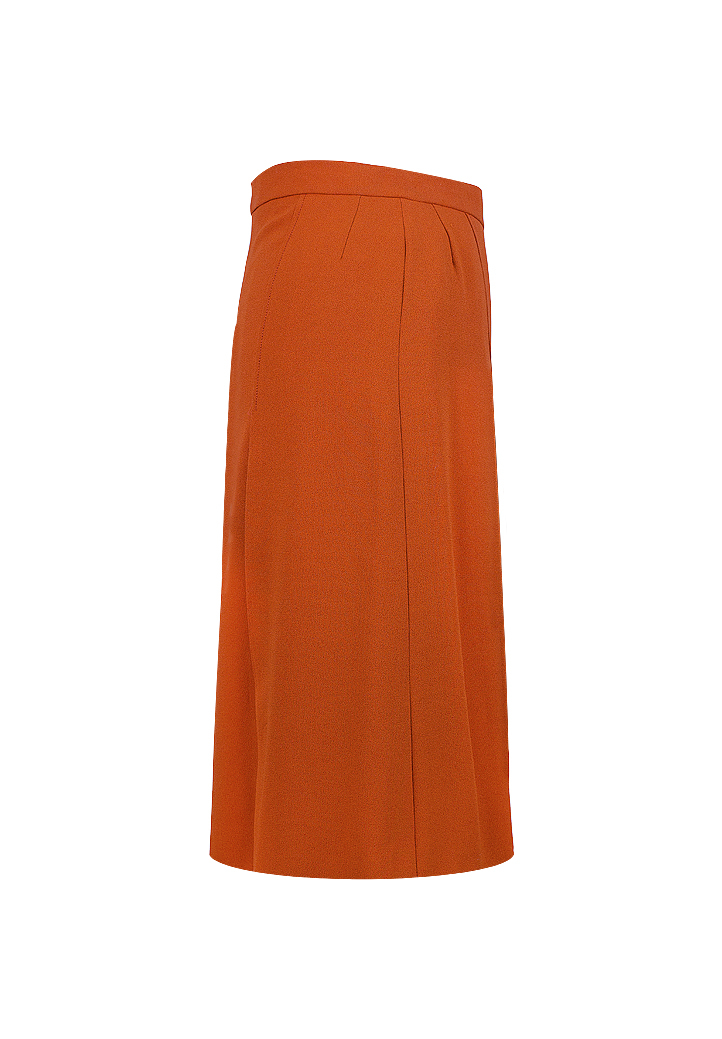 Hermès Orange Wool Skirt