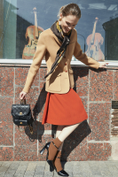 Hermès Orange Wool Skirt