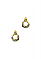 Gold Earrings with Crystals