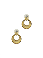 Gold Earrings with Crystals