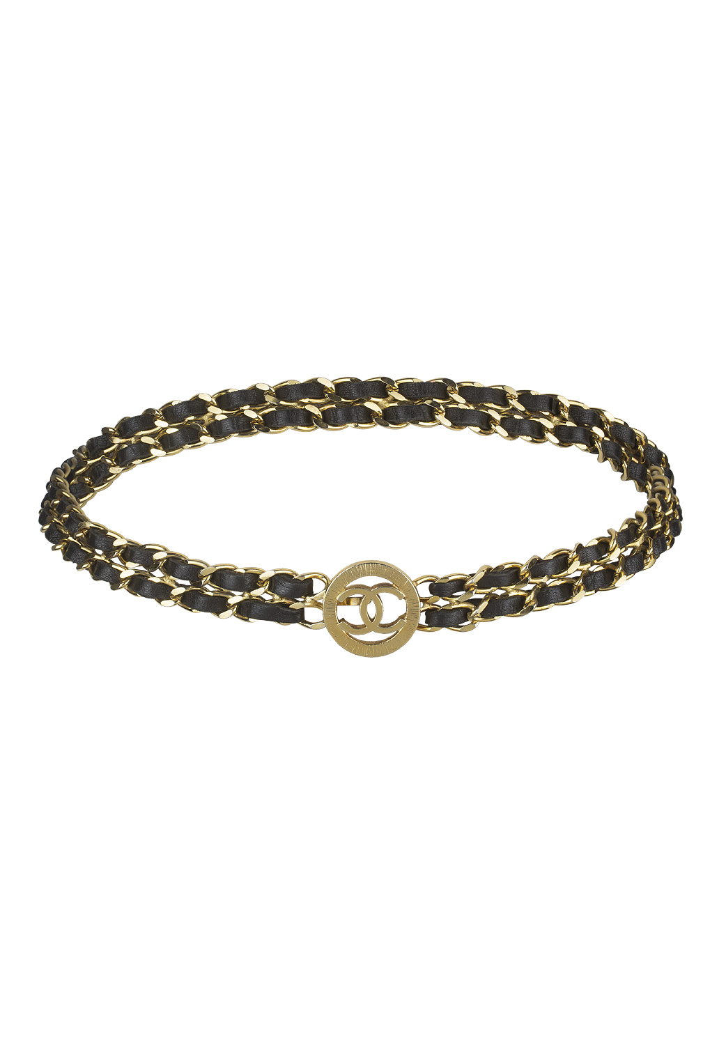 Chanel Chain And Leather Logo Belt