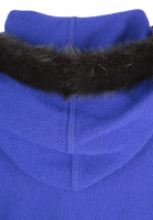 Dior Blue Cashmere Dress With Mink Hood