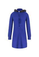Dior Blue Cashmere Dress With Mink Hood