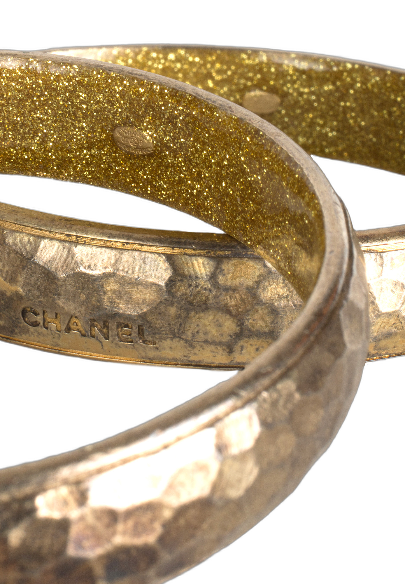 Chanel Two Golden Bracelets Set