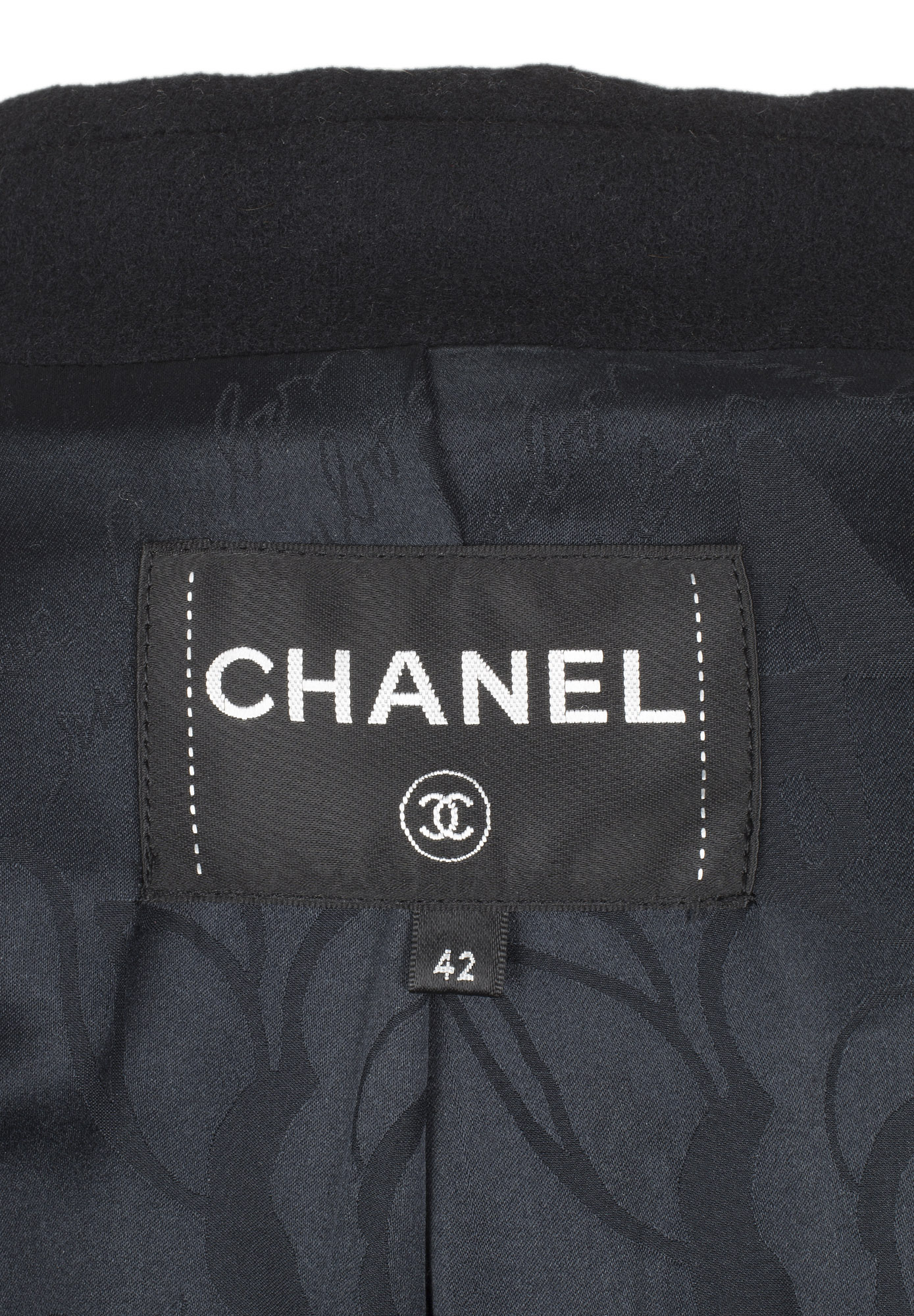 Chanel Double-Breasted Dark Blue Coat