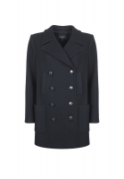 Chanel Double-Breasted Dark Blue Coat