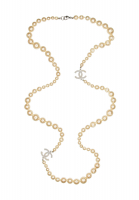 Chanel Pearls Logo Necklace