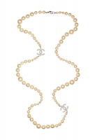 Chanel Pearls Logo Necklace