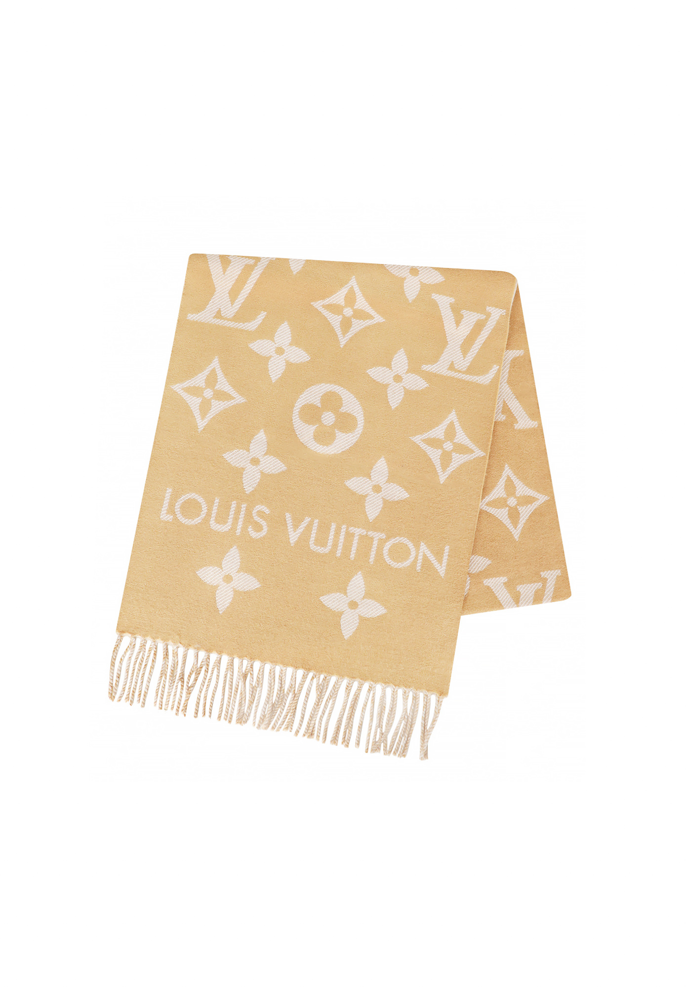 Louis Vuitton Scarf With Monograms And Fringes