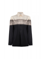 Maison Margiela Black Gradient Print Blouse