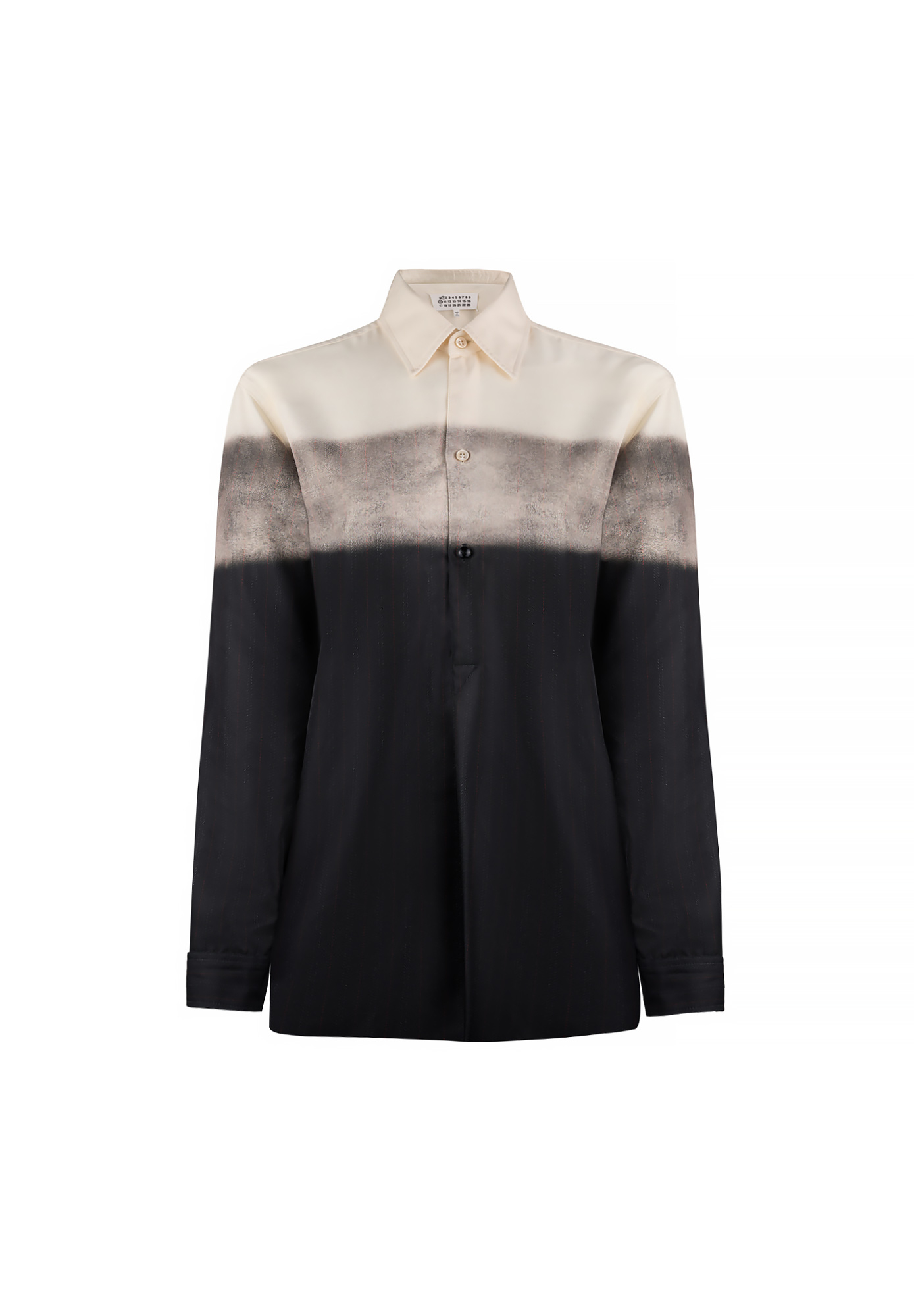 Maison Margiela Black Gradient Print Blouse