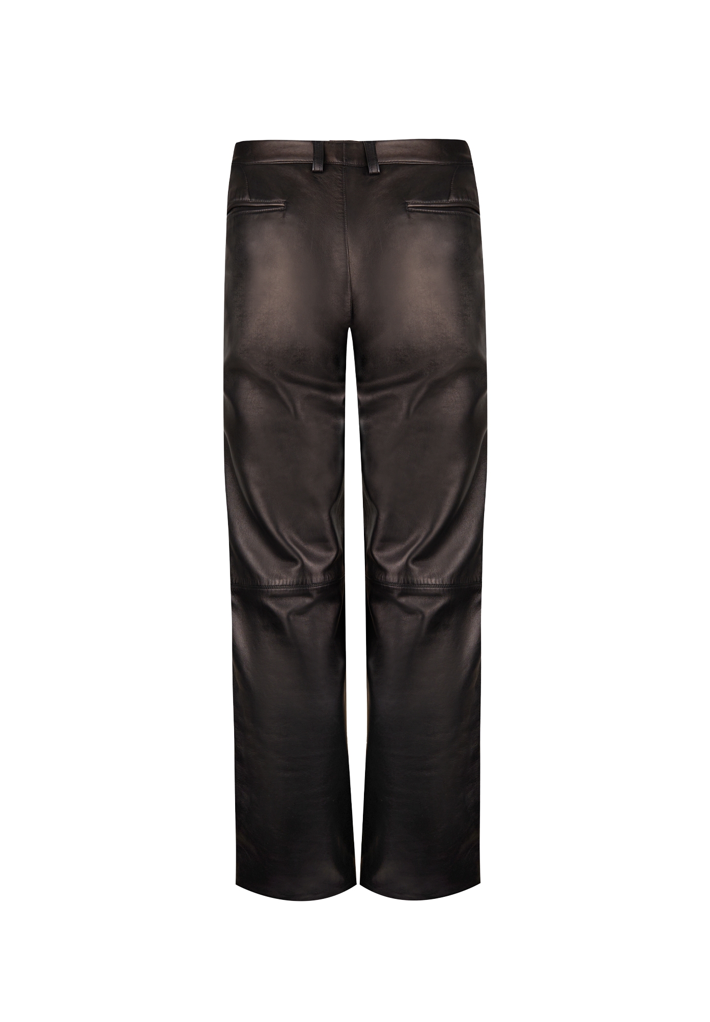 Versace Black Leather Trousers