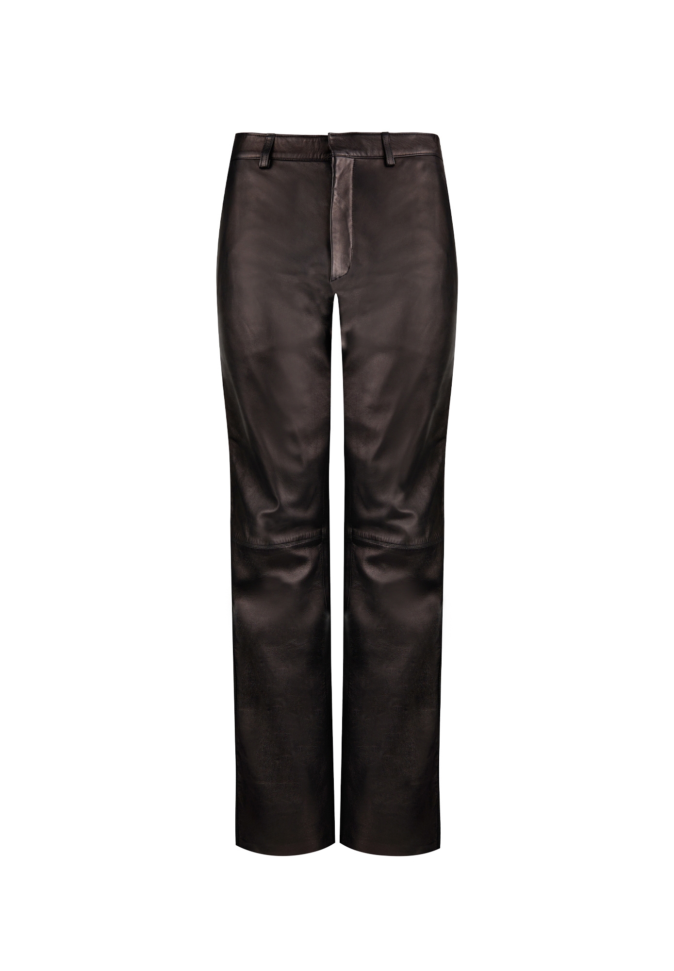 Versace Black Leather Trousers