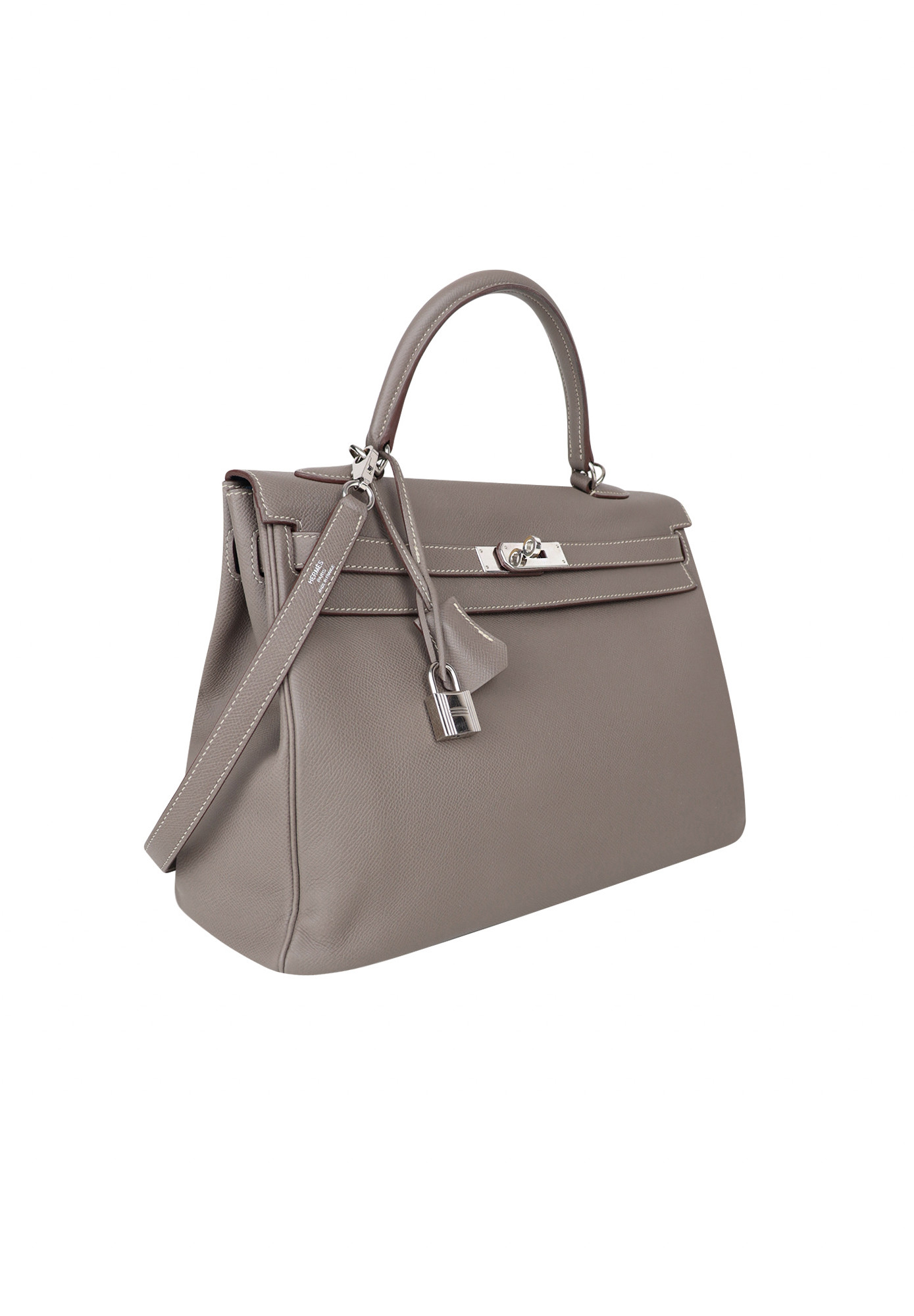 Hermès Kelly 35 Etoupe Epsom Retourne Bag