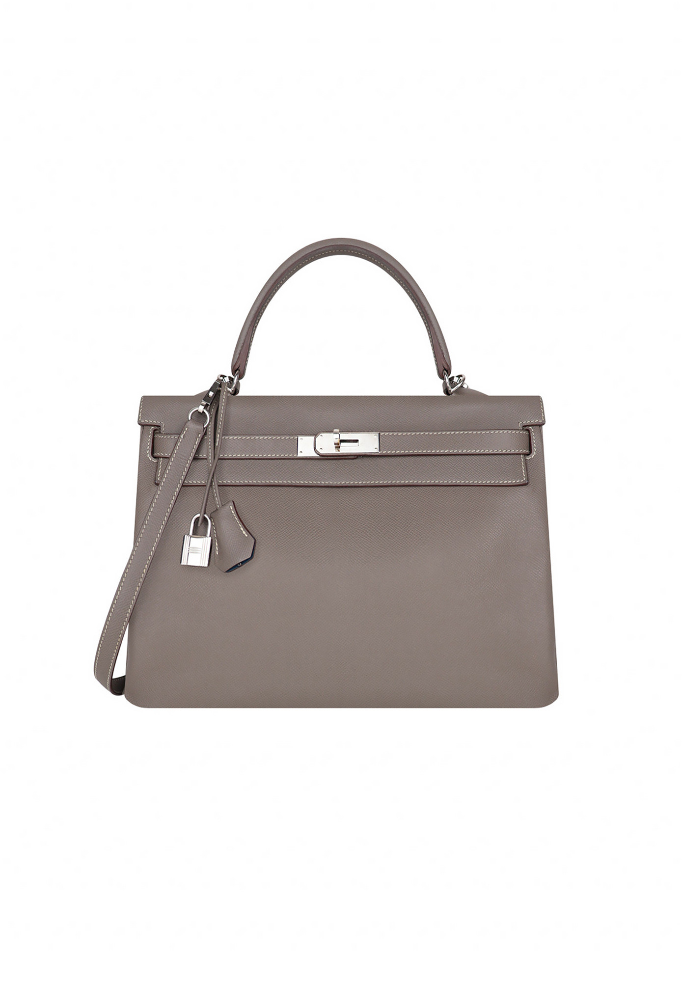 Hermès Kelly 35 Etoupe Epsom Retourne Bag