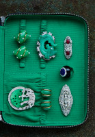 Kenneth Jay Lane Seashell Clips with Crystals