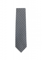 Hermès Navy Print Silk Tie