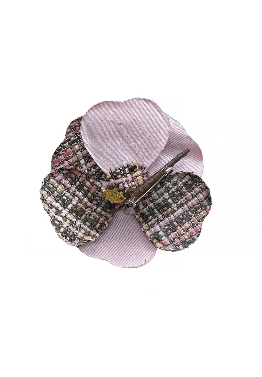 Chanel Pink Camellia Brooch