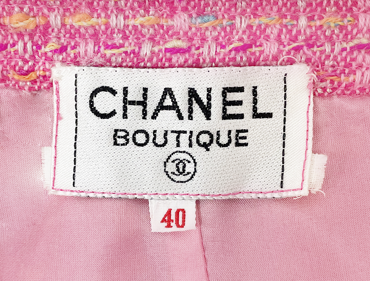 Chanel Pink Tweed Skirt