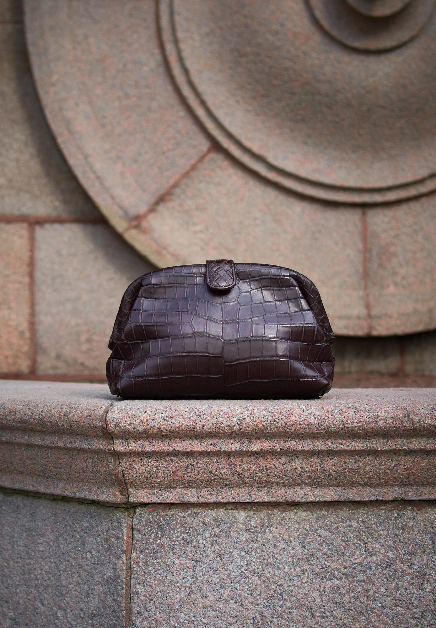 Bottega Veneta The Lauren 1980 Crocodile Leather Clutch